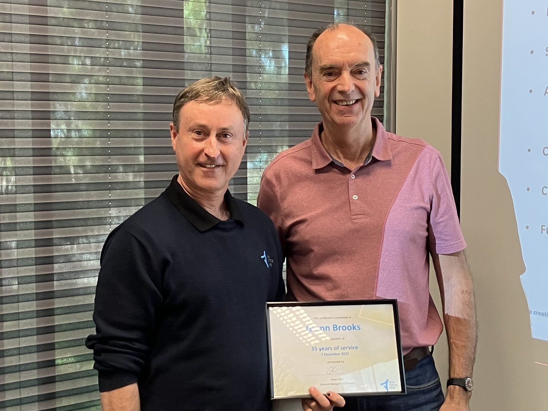 Thumbnail for 35 years of consistency and care – celebrating a milestone with Glenn Brooks